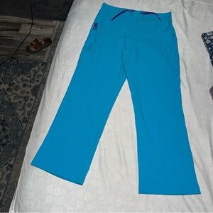 Bright Blue Wide-Leg Pants